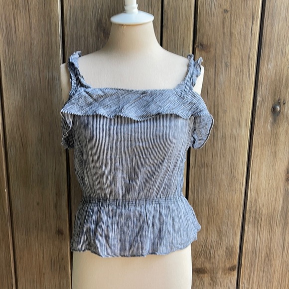 7 for All Mankind • Gingham peplum tank top - Picture 2 of 11